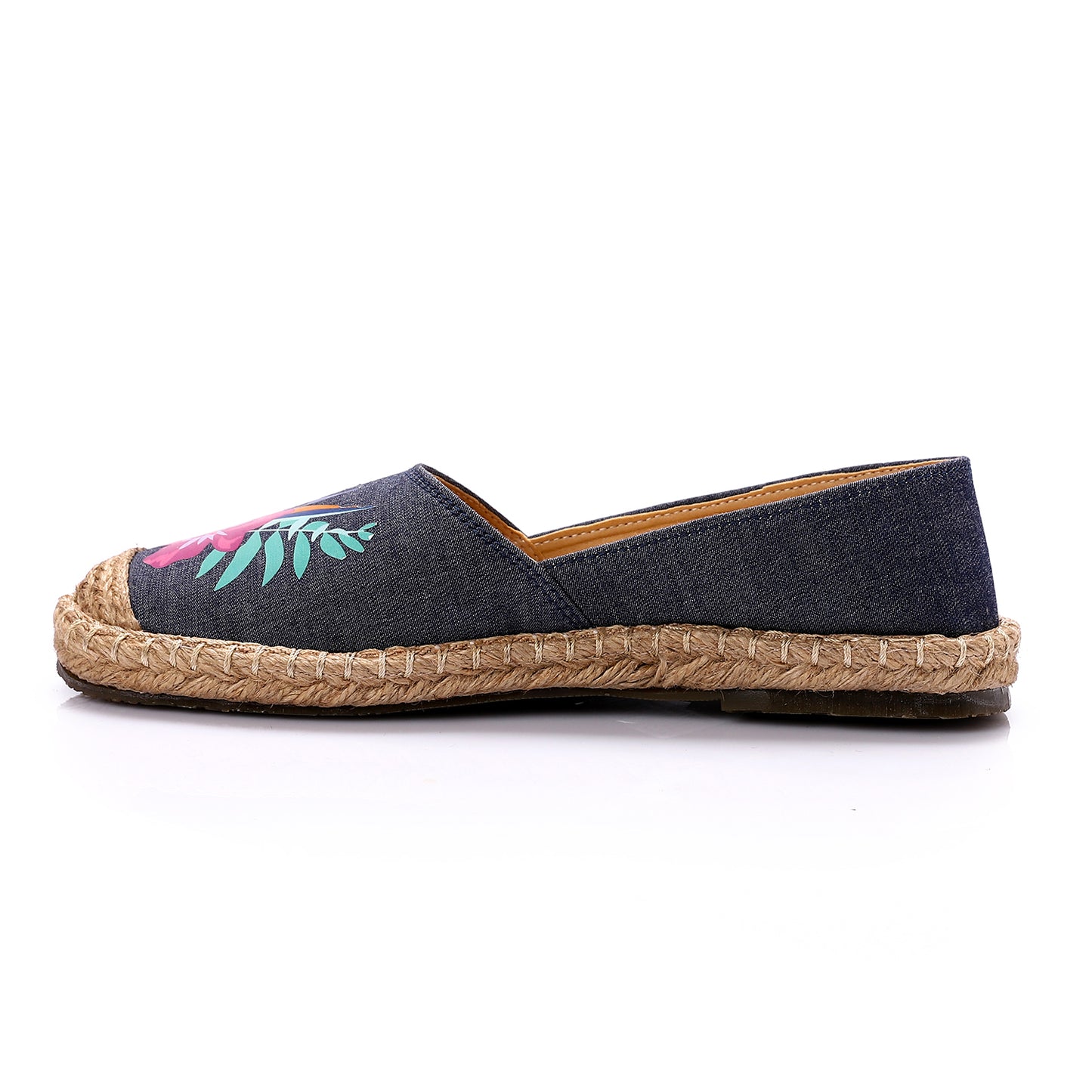 Floral Pattern Round Toecap Espadrille