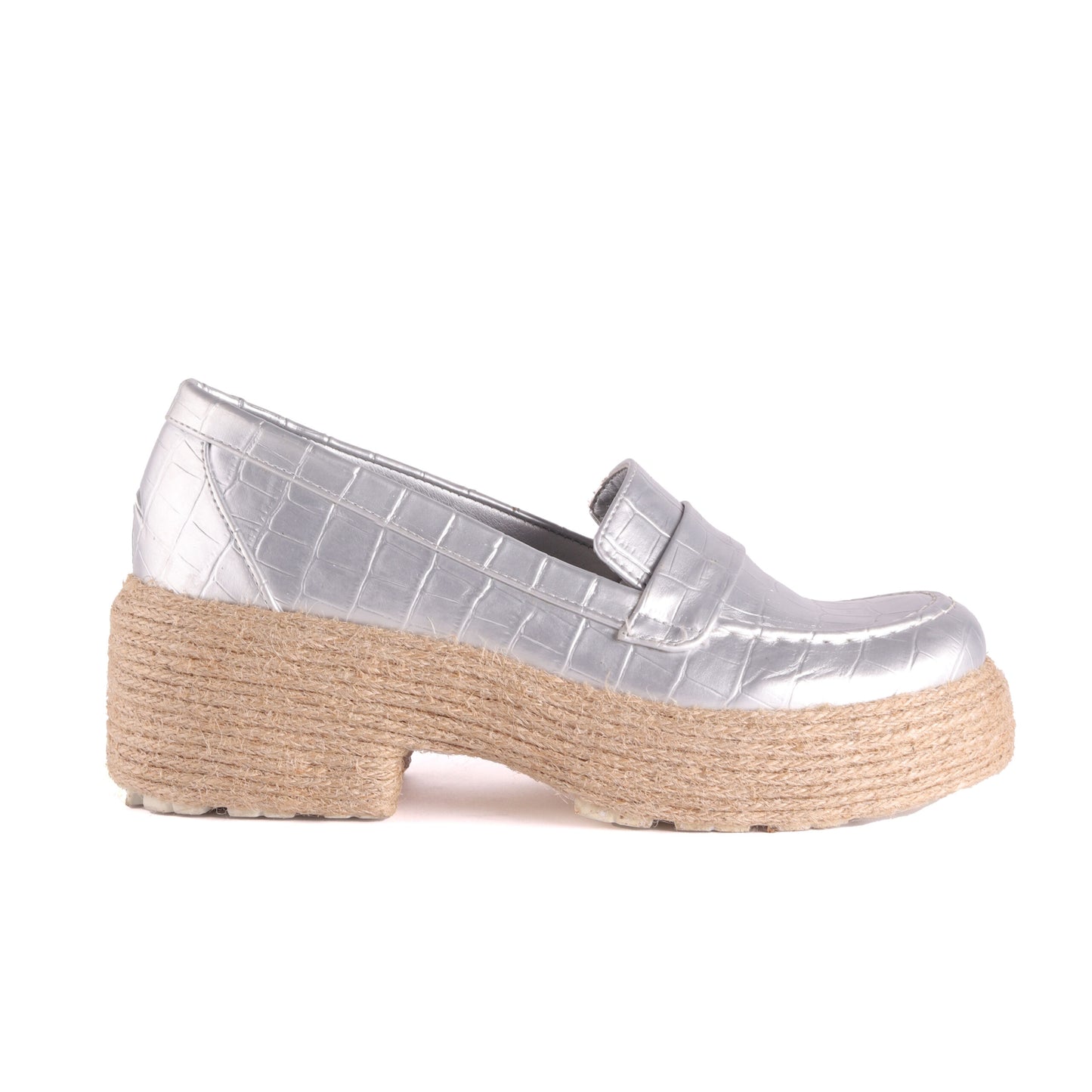 Burlap Sole Shiny Espadrille Shoes