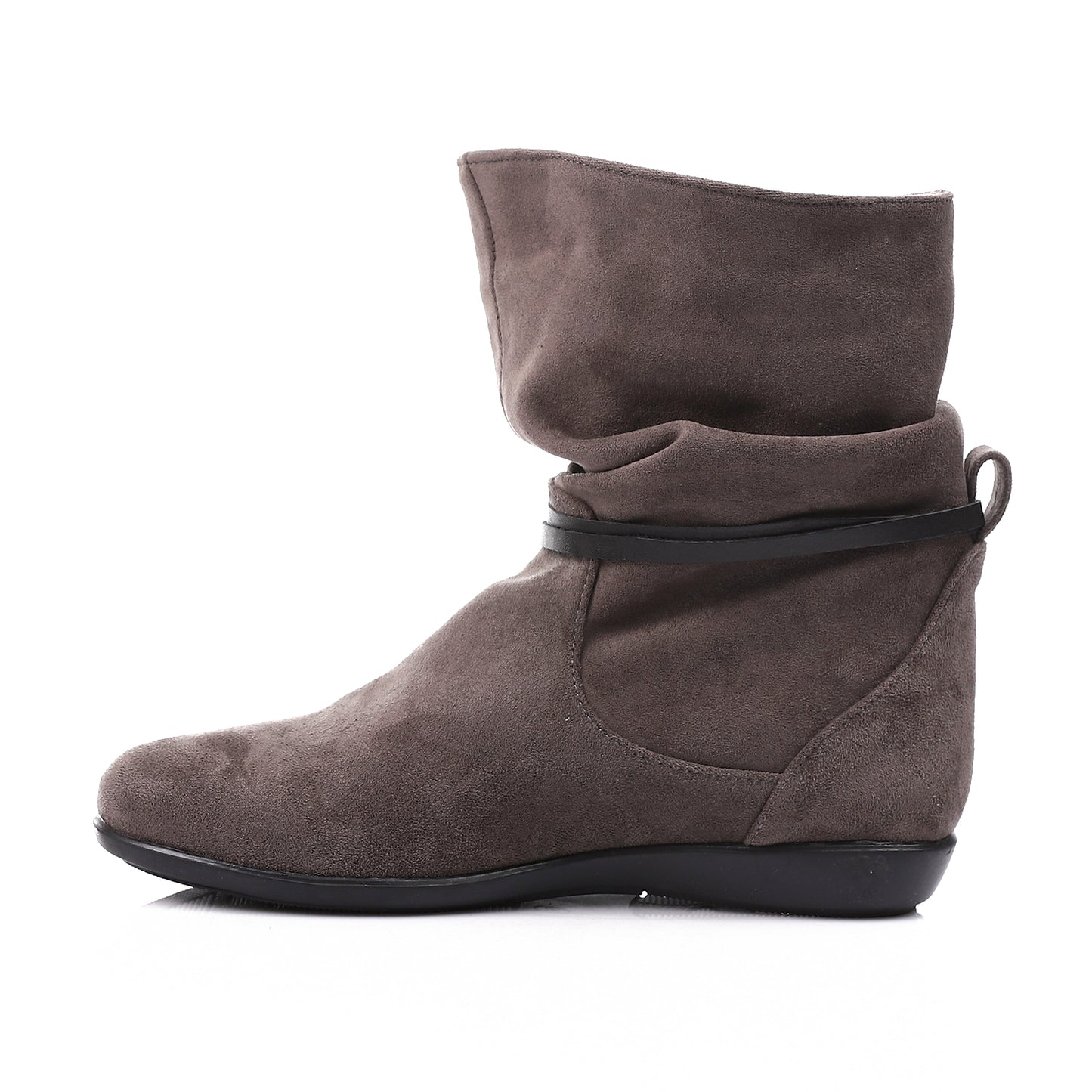 Oval Toecap Shape Suede Boots