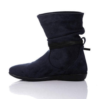 Slip On Simple Suede Flat Boots