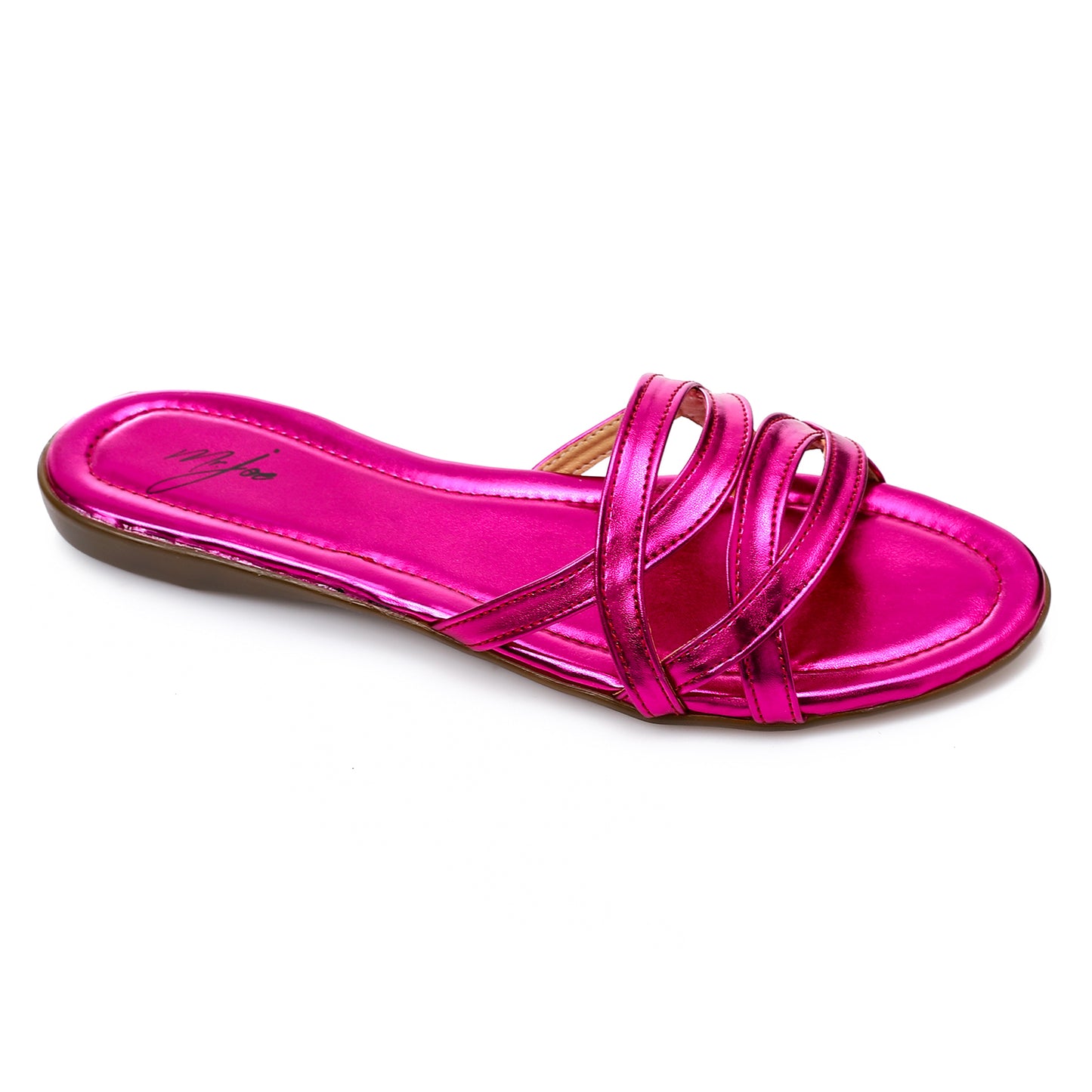 Slip On Metalic Summery Bold Slippers