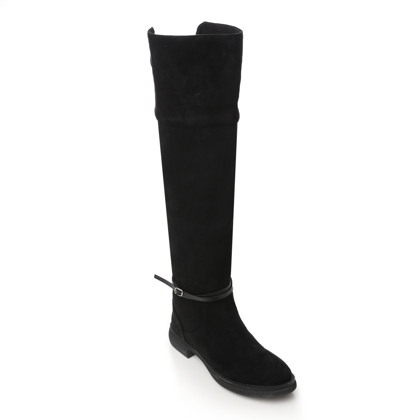 Suede Black Boots