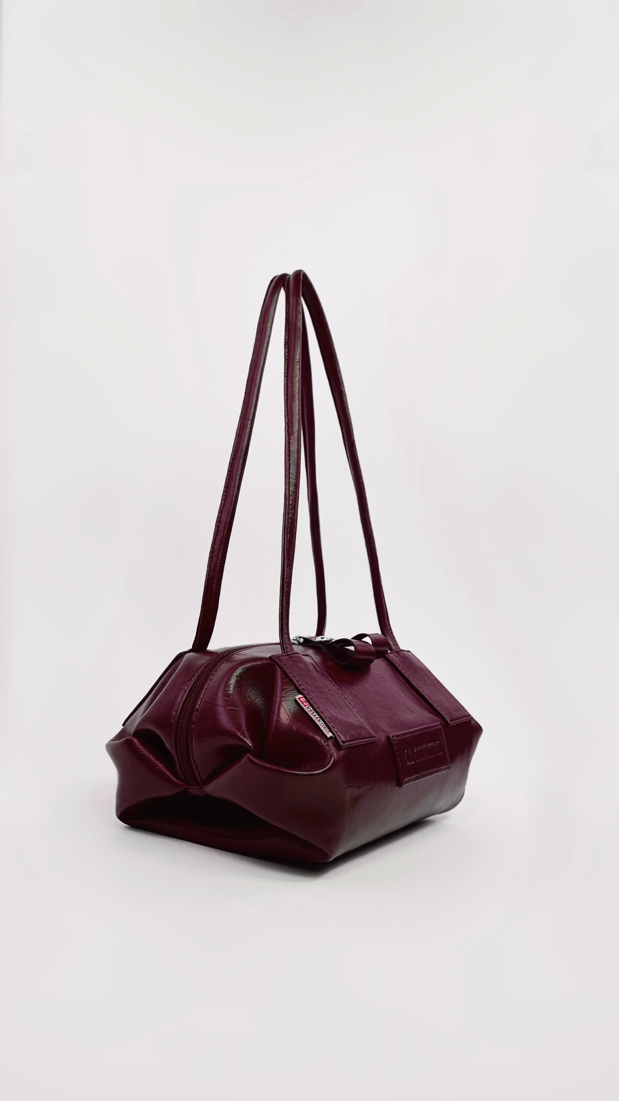 Minimalist Shoulder Bag - Burgundy