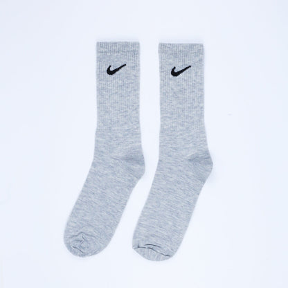 Cotton Basic Crew Socks – Grey