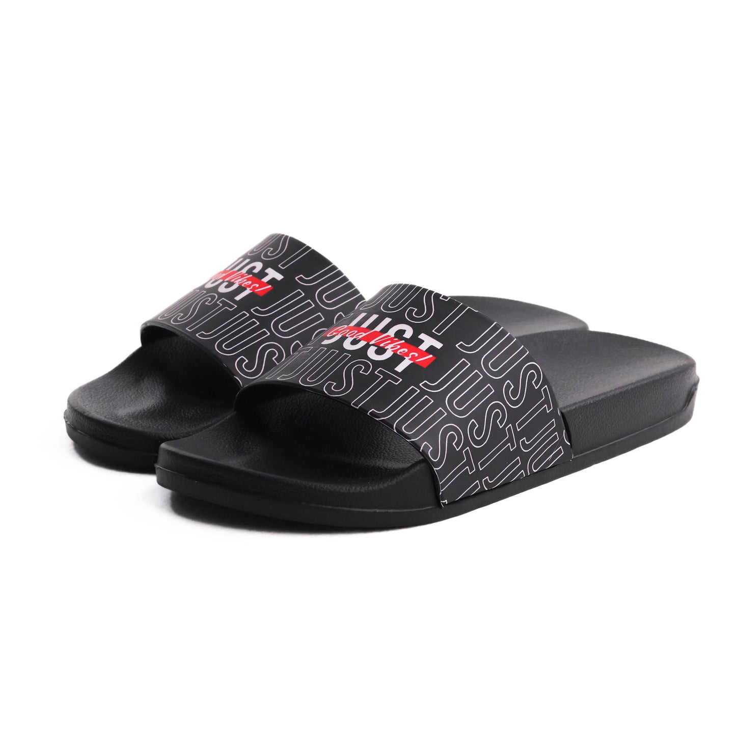 EVA Textured JUST Men Slippers - Black
