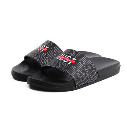 EVA Textured JUST Men Slippers - Black