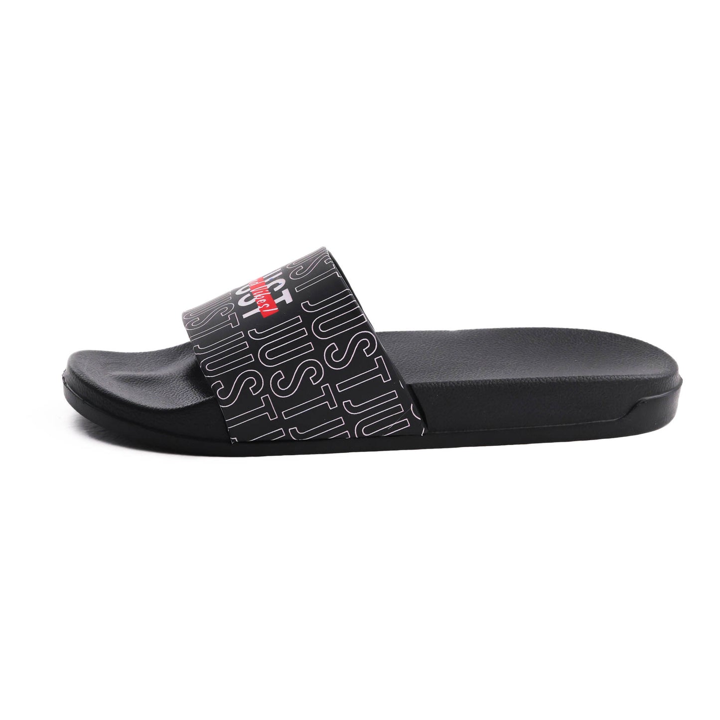 EVA Textured JUST Men Slippers - Black