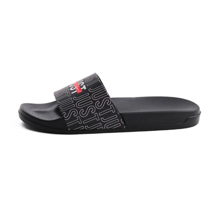 EVA Textured JUST Men Slippers - Black