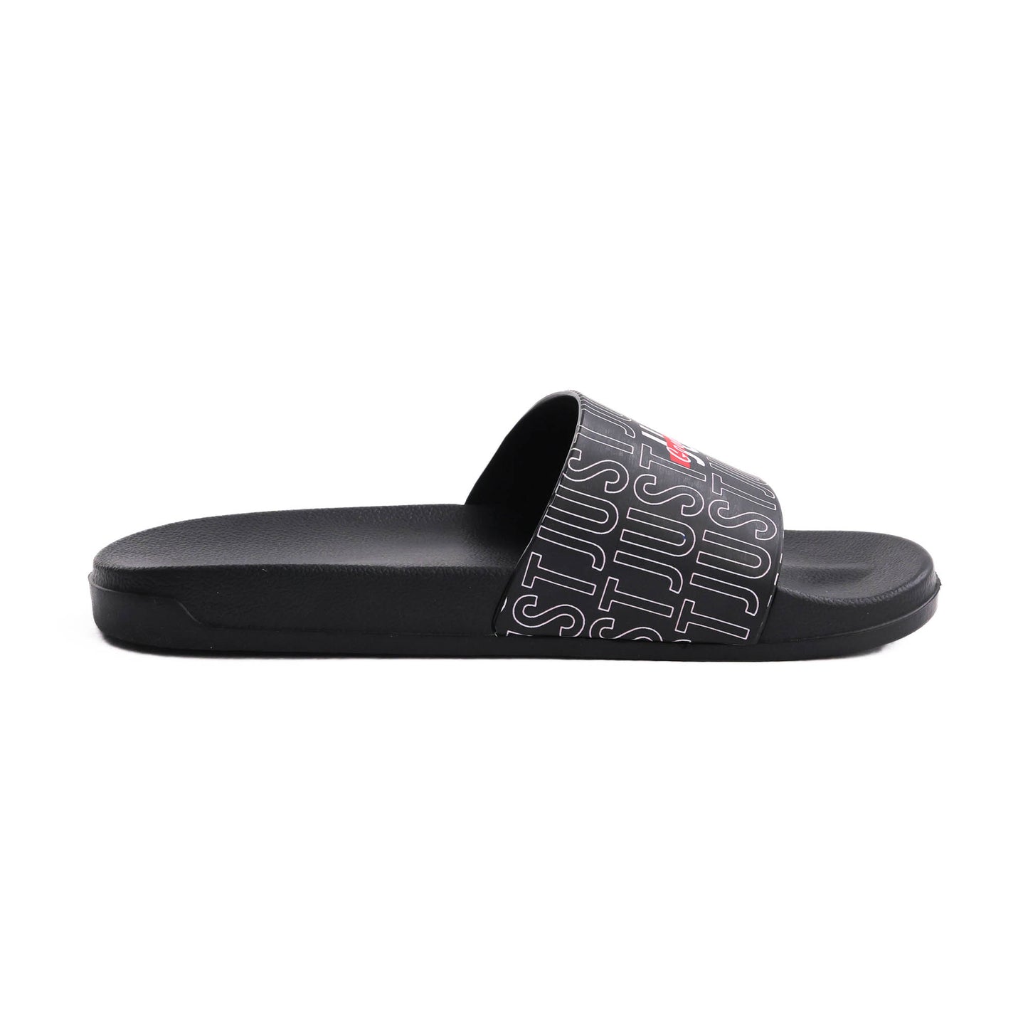 EVA Textured JUST Men Slippers - Black