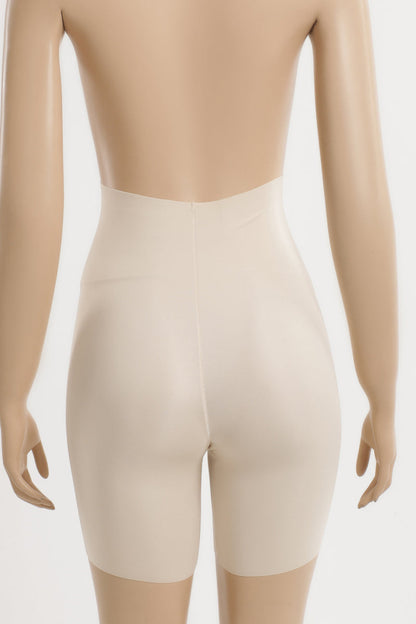 Polyamide Blend Plain High Waist Thigh Slimmers – Nude