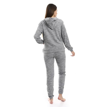 Kangaroo Pockets Hooded Pajama Set