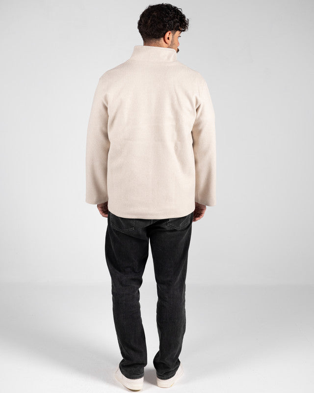 Wool Solid Jacket – Cream