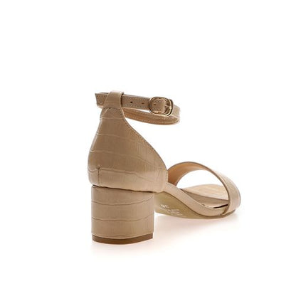 Flocked Leather Sandal