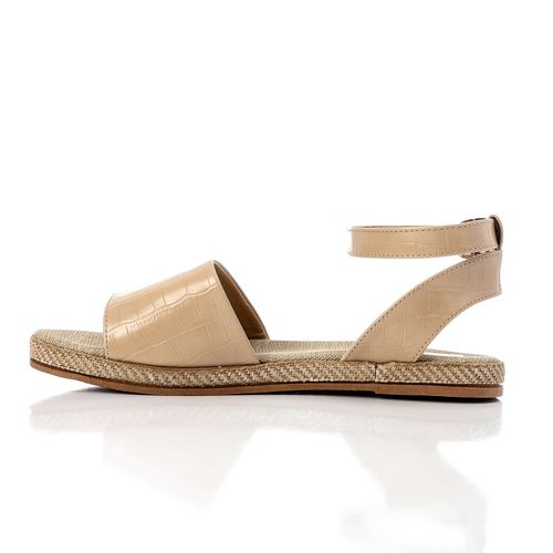 Flocked Leather Sandal