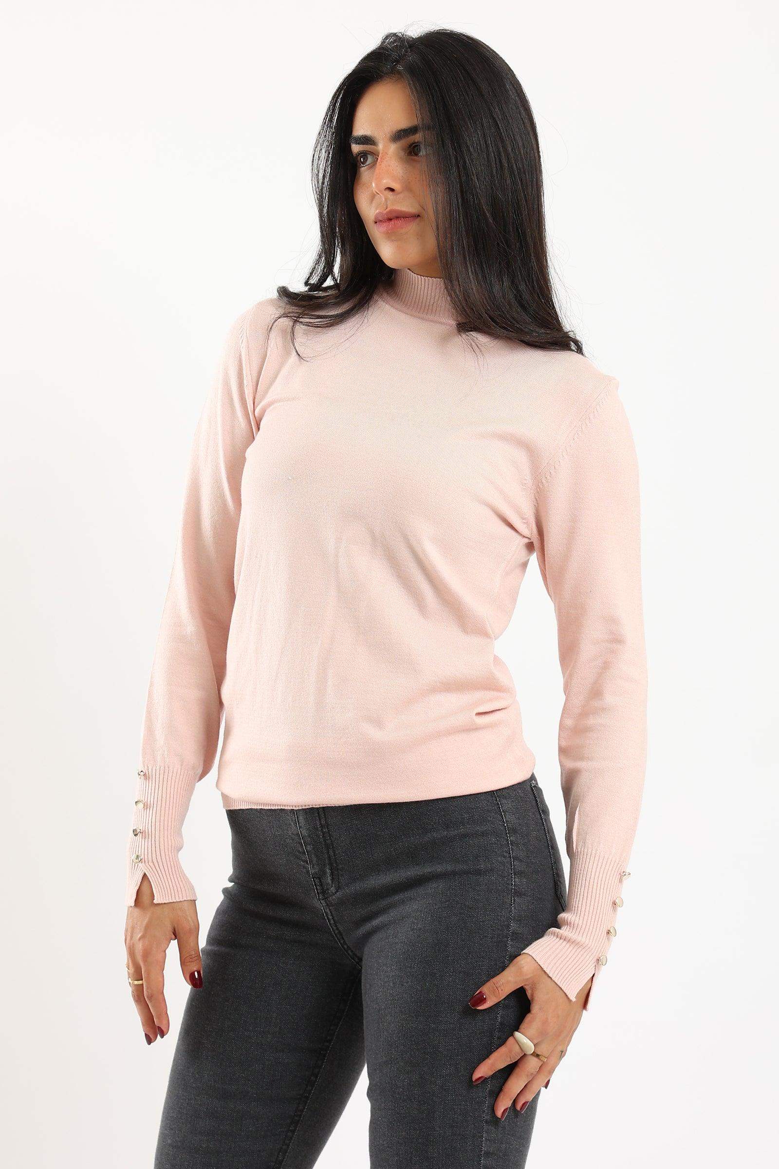 4 Buttoned Sleeves Pullover - Carina - ÙƒØ§Ø±ÙŠÙ†Ø§