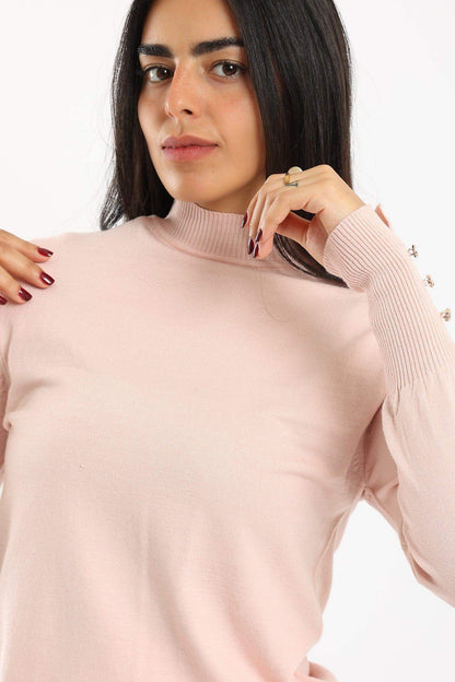 4 Buttoned Sleeves Pullover - Carina - ÙƒØ§Ø±ÙŠÙ†Ø§