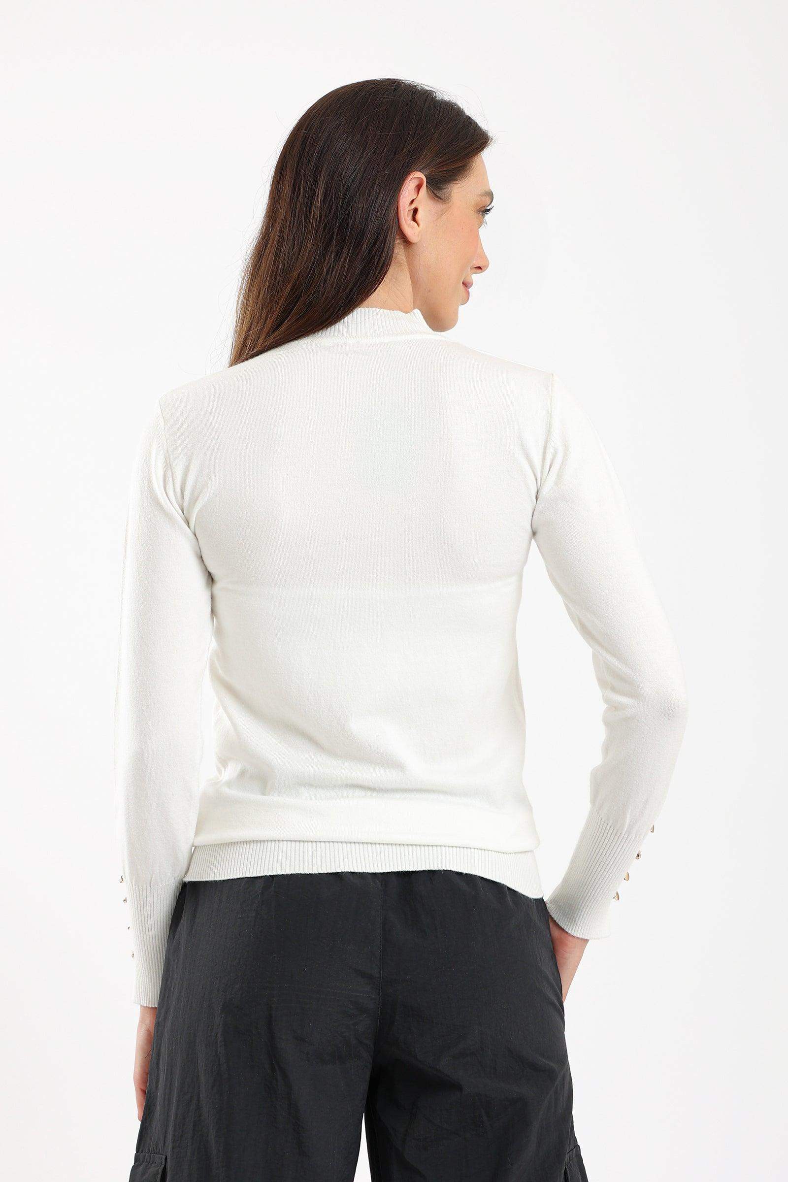 4 Buttoned Sleeves Pullover - Carina - ÙƒØ§Ø±ÙŠÙ†Ø§