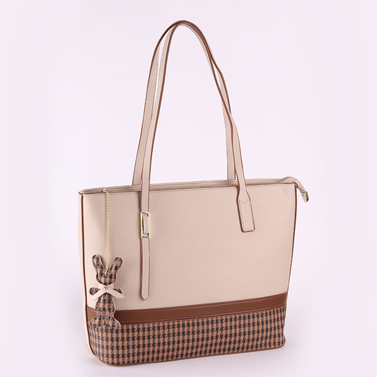 Shoulder Bag With Checkered Patterned