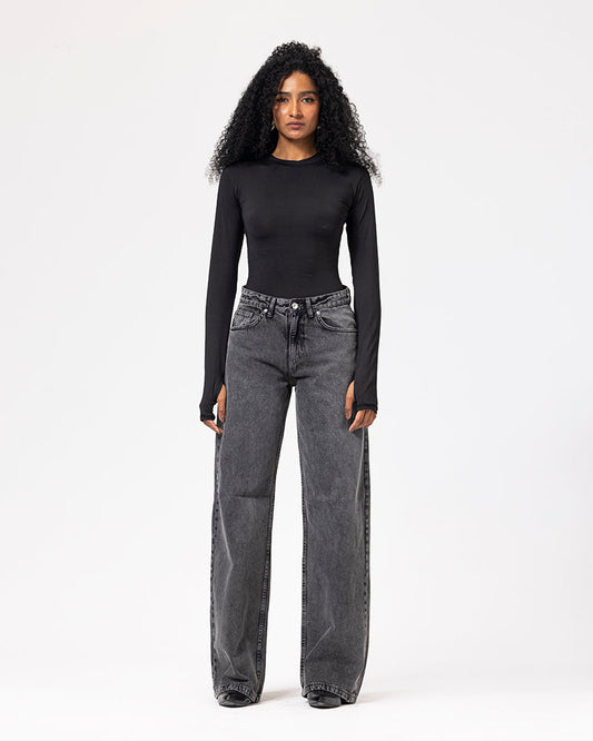 Denim Shade Pants - Grey