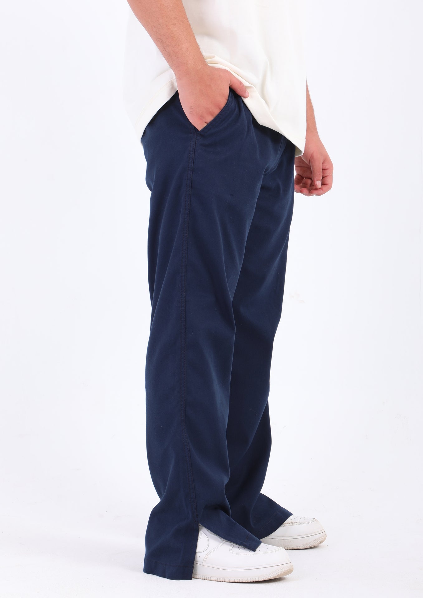 Gabardine Split Hem Pants