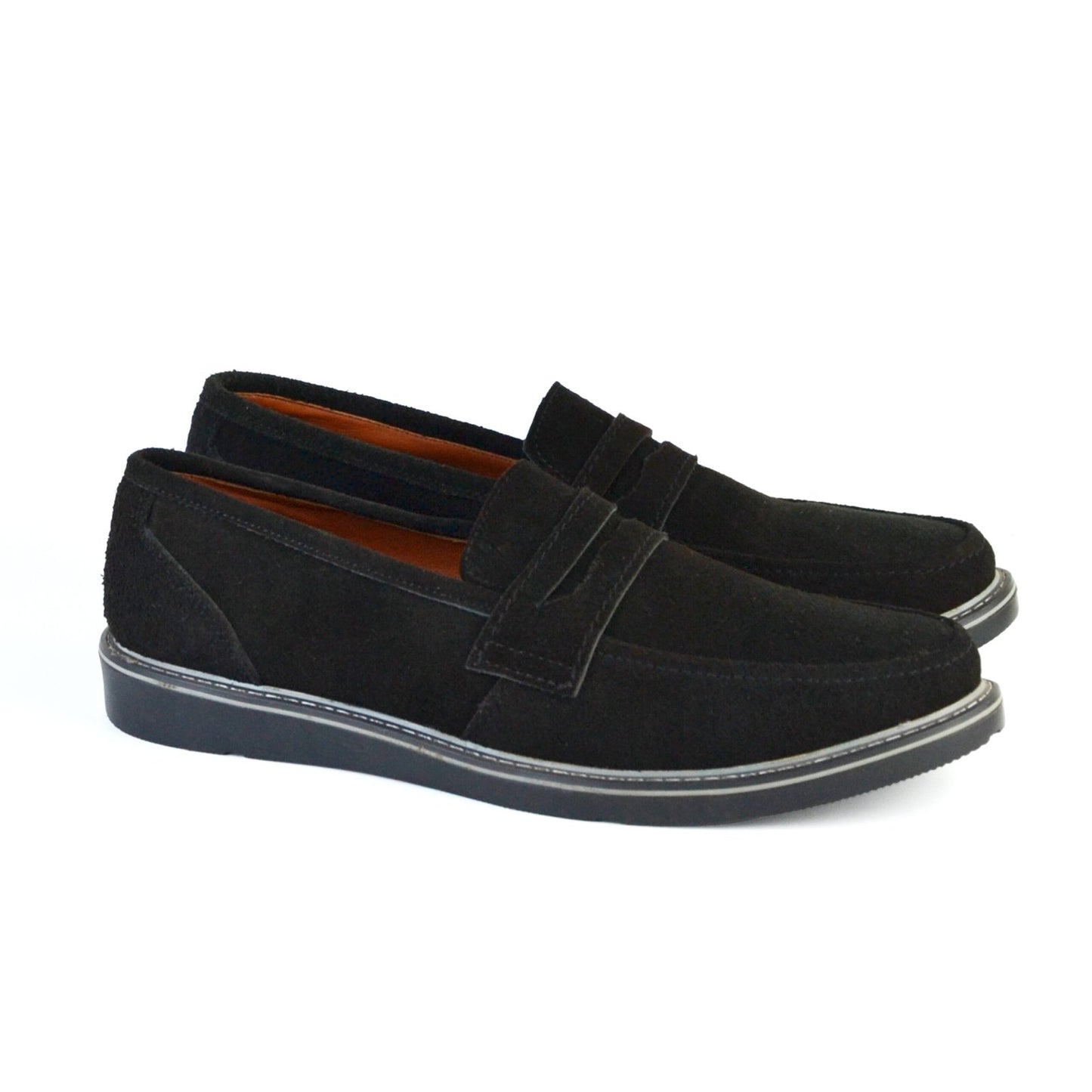 Leather Suede Loafer Shoes