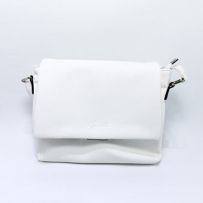 Faux Leather Elegant Handbags - White