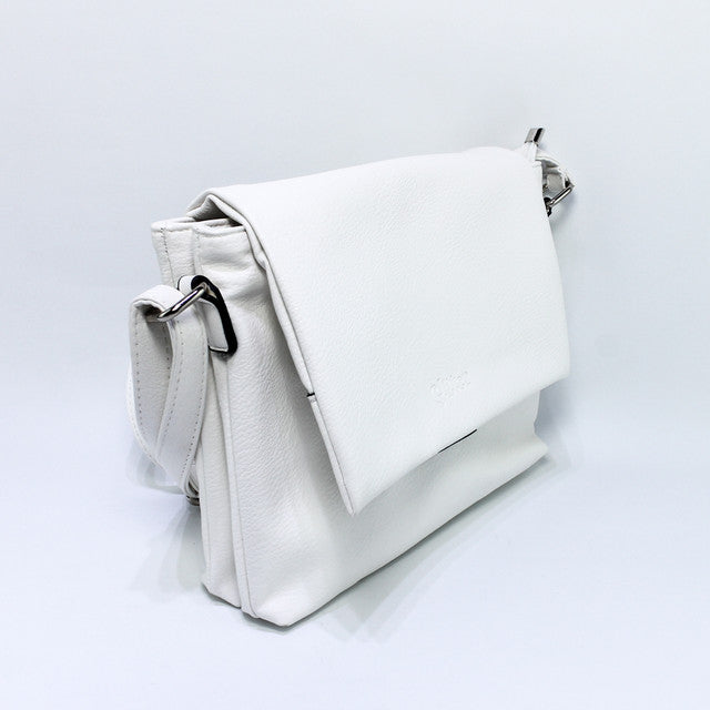 Faux Leather Elegant Handbags - White