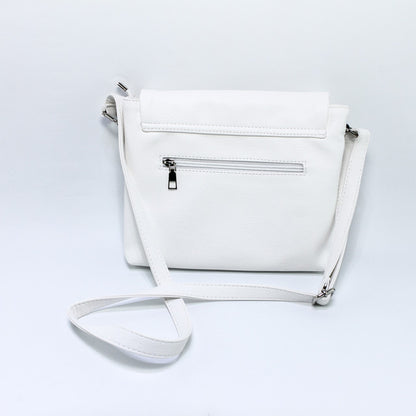 Faux Leather Elegant Handbags - White