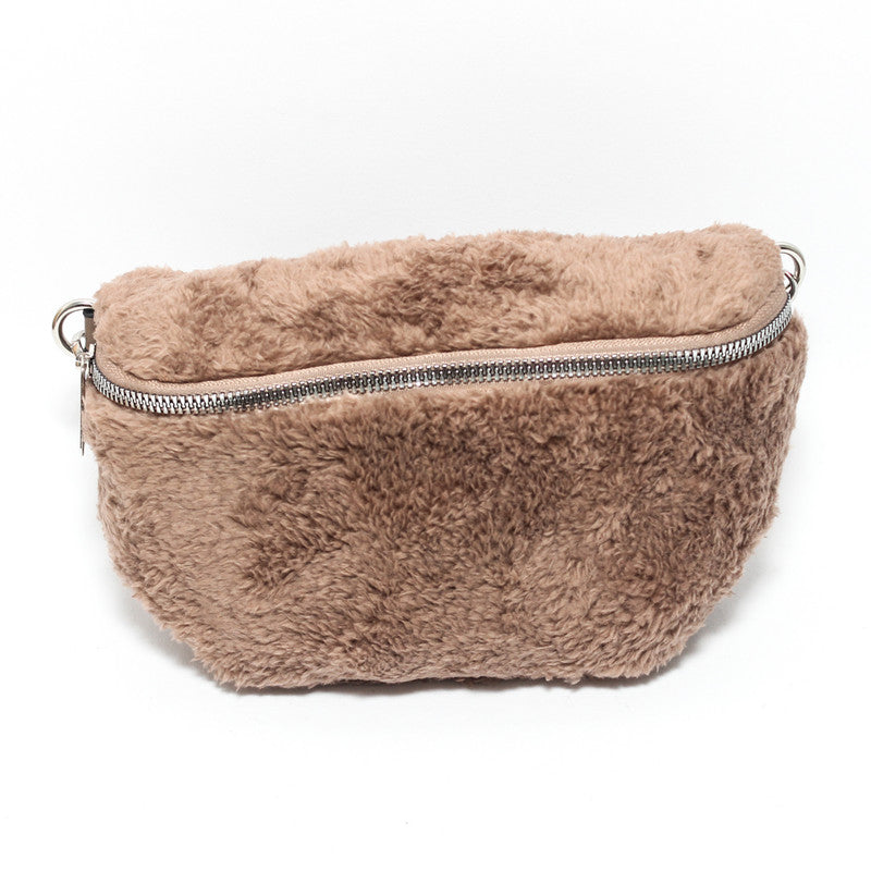 Glitter Women Waist Bag - Brown