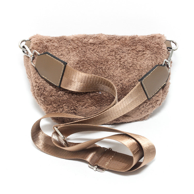 Glitter Women Waist Bag - Brown