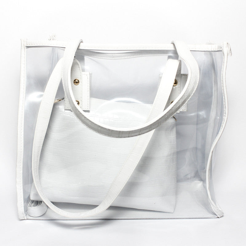 Glitter Women Summer Bag - White