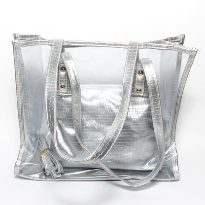 Glitter Women Summer Bag - Silver