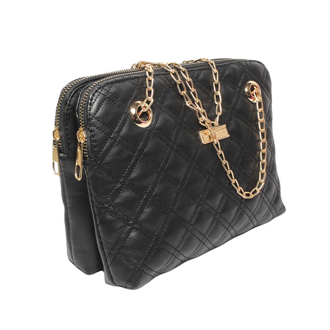 Glitter Women Cross Bag - Black