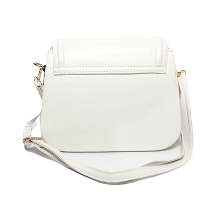 Glitter Women Cross Bag - White