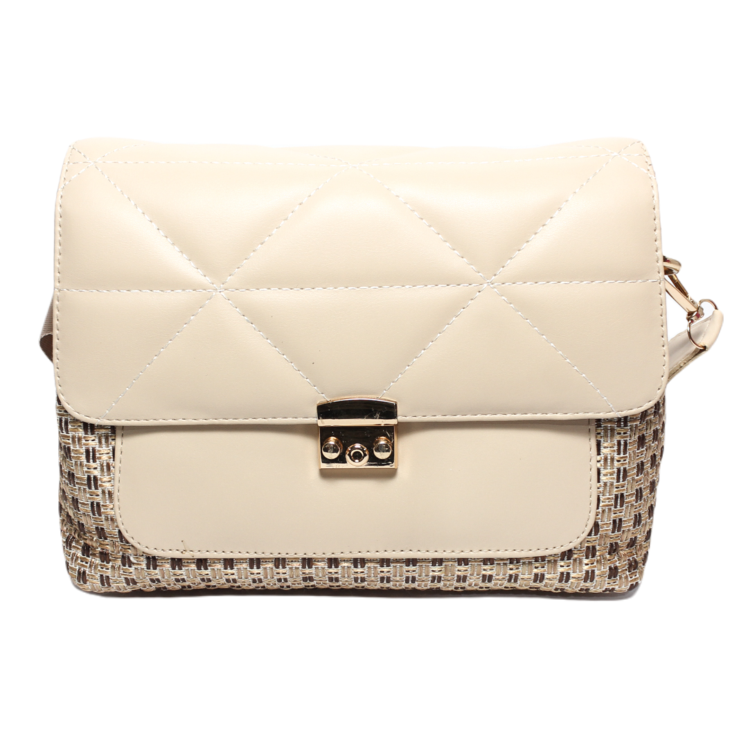 Glitter Women Cross Bag - Beige