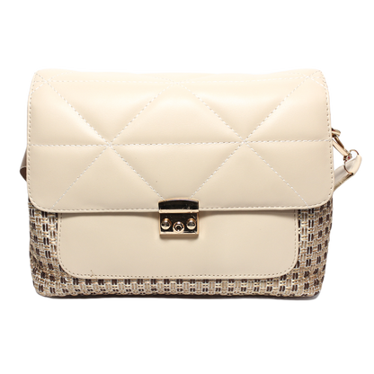 Glitter Women Cross Bag - Beige