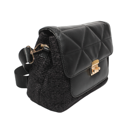 Glitter Women Cross Bag - Black