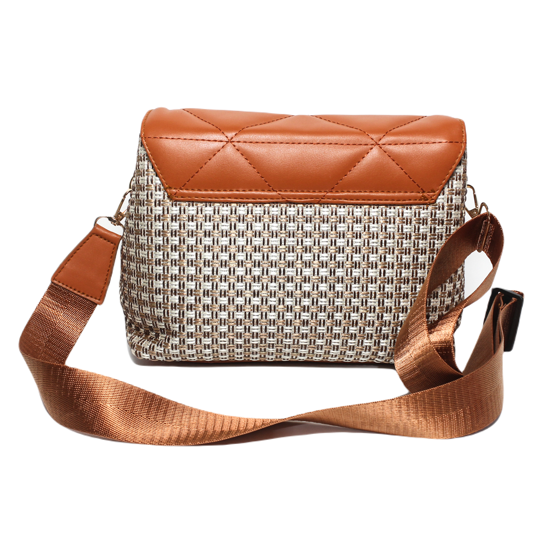 Glitter Women Cross Bag - Camel