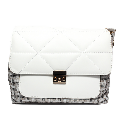 Glitter Women Cross Bag - White