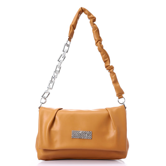 Magnetic And Zipper Closure Cross-Body Bag