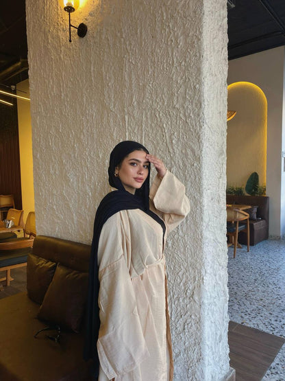 Wrap Linen Set - Beige