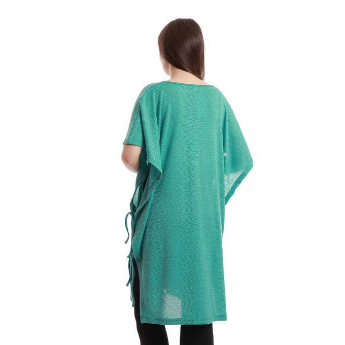 V-Neck Cover-Up With Side Lace Up