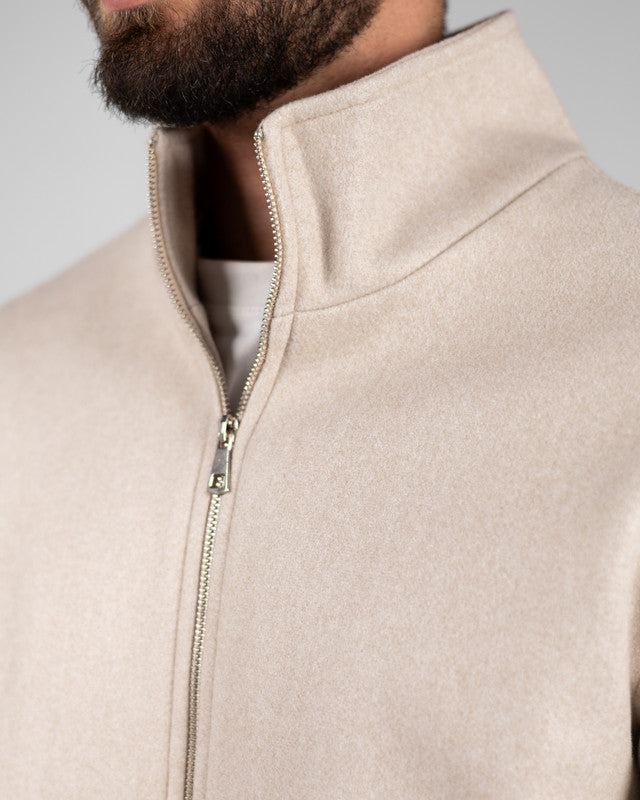 Wool Solid Jacket – Cream