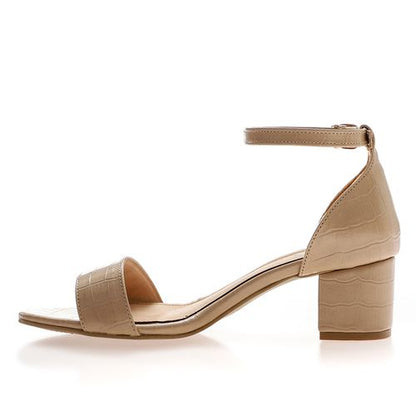 Flocked Leather Sandal