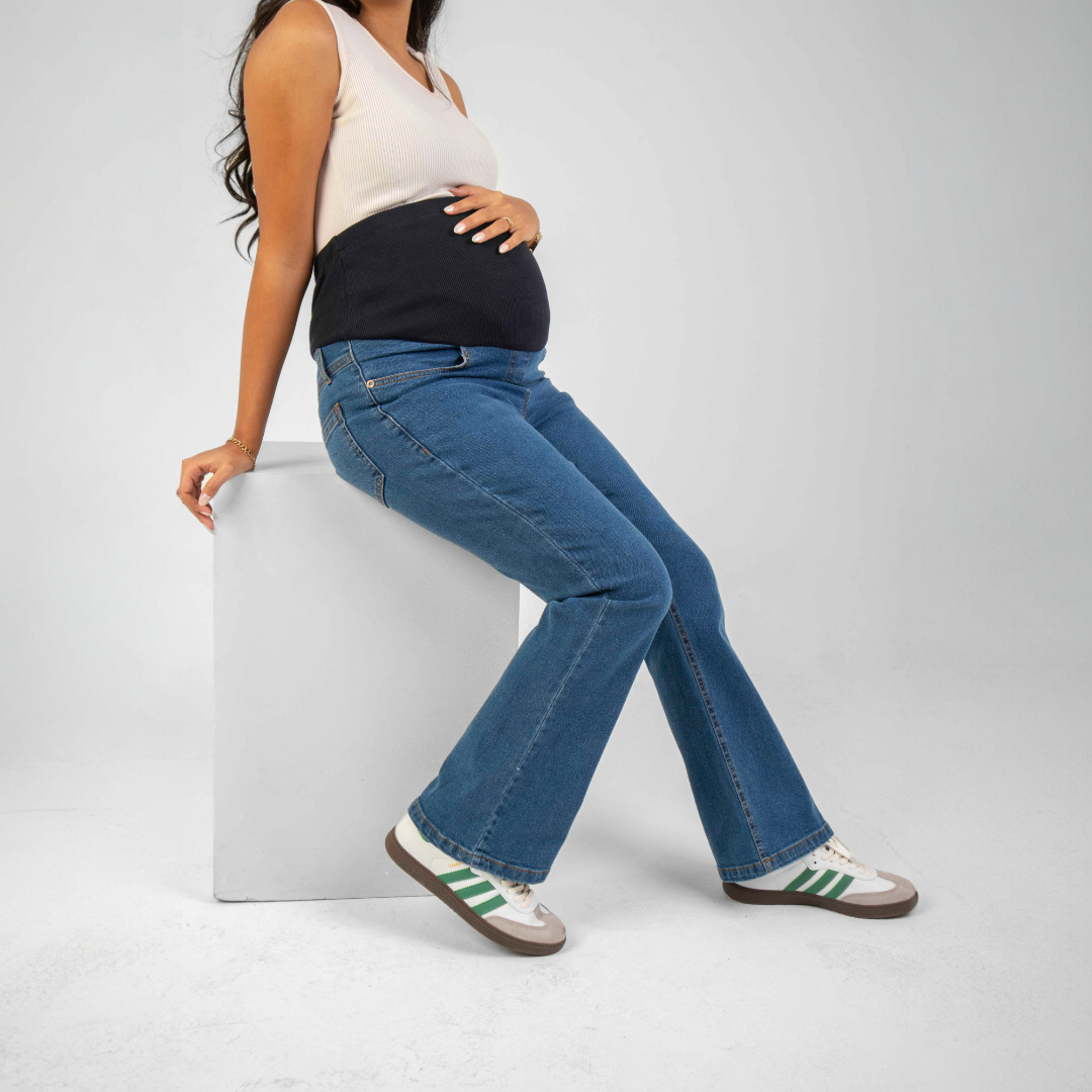 Flare-Leg Maternity Jeans