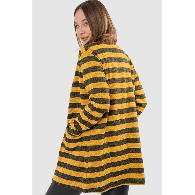 Wild Striped Cardigan With Pockets