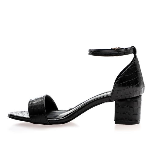 Flocked Leather Sandal