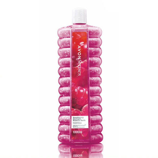 Avon Senses Raspberry Delight Bubble Bath with Raspberry & Cassis Enriched with Natural Extracts - 1000 Ml