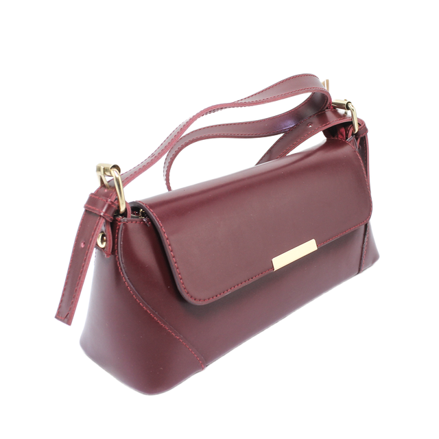 Minimalist Shoulder Bag - Burgundy