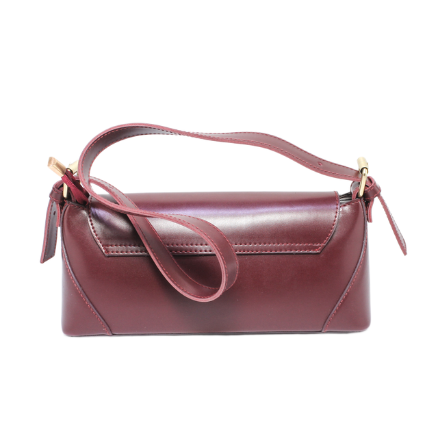 Minimalist Shoulder Bag - Burgundy
